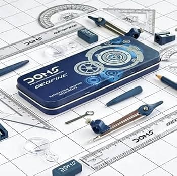 طقم هندسة دومز جيوفاين على لوحة رسم